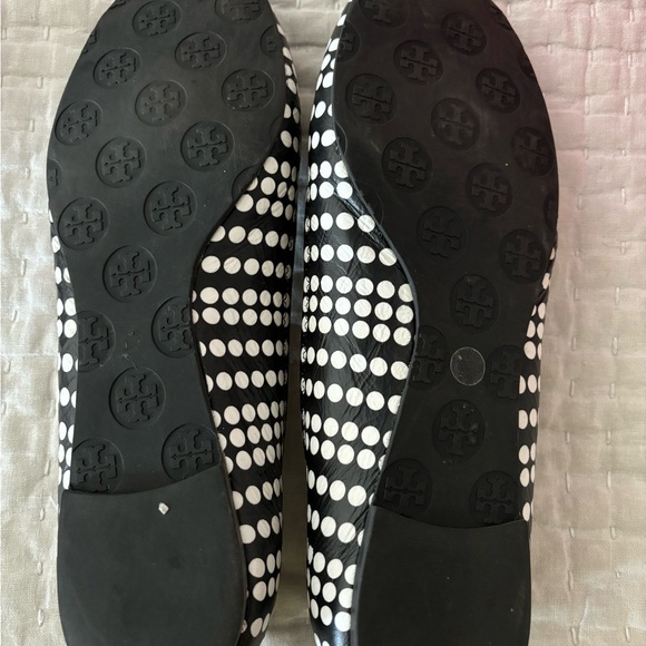 Tory Burch Small Marple Dot Reva Ballet Flat: Black & Ivory - Picture 13 of 16